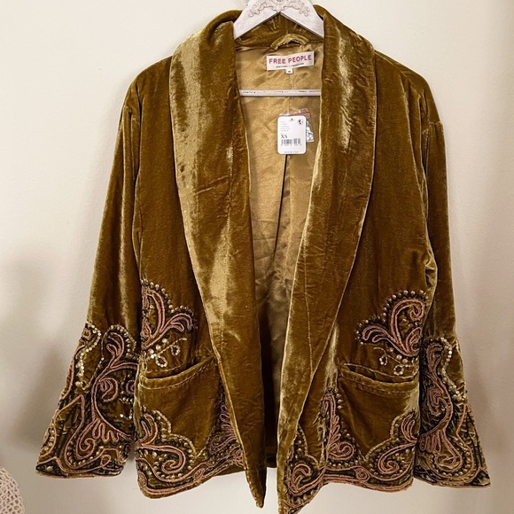 NWT Free People Starlight Velvet Jacket - Picture 3 of 14